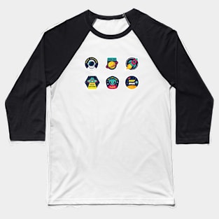 Space stickers Baseball T-Shirt